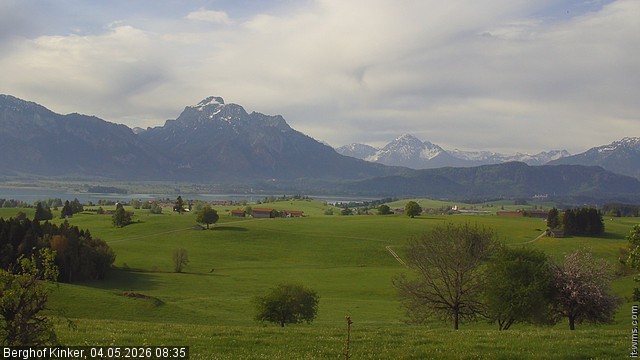 Archiv Foto Webcam Forggensee - Blick vom Berghof Kinker