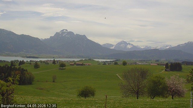 Archiv Foto Webcam Forggensee - Blick vom Berghof Kinker