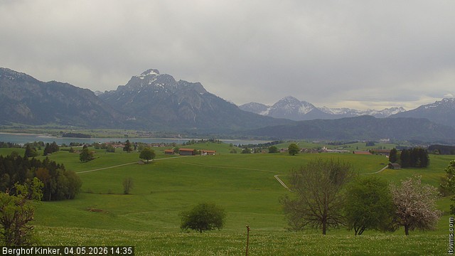Archiv Foto Webcam Forggensee - Blick vom Berghof Kinker