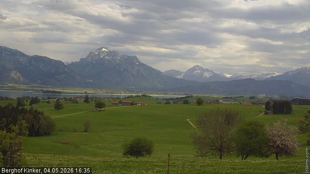 Archiv Foto Webcam Forggensee - Blick vom Berghof Kinker