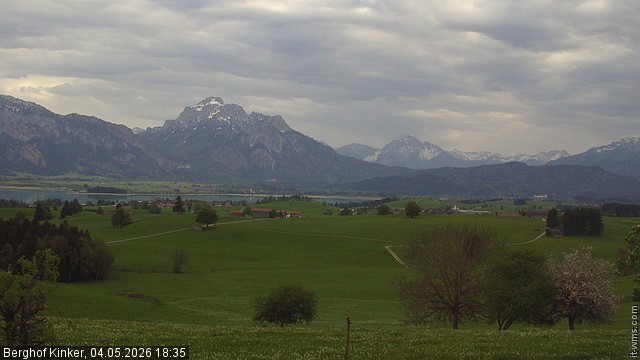 Archiv Foto Webcam Forggensee - Blick vom Berghof Kinker