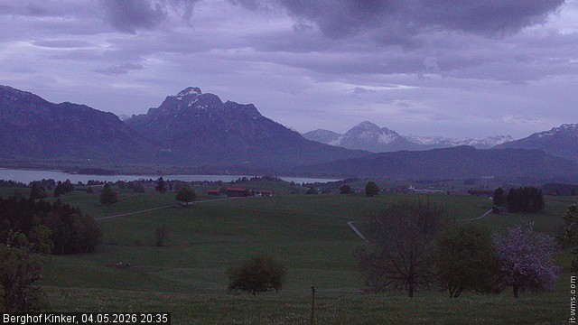Archiv Foto Webcam Forggensee - Blick vom Berghof Kinker
