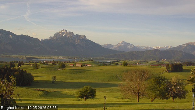 Archiv Foto Webcam Forggensee - Blick vom Berghof Kinker