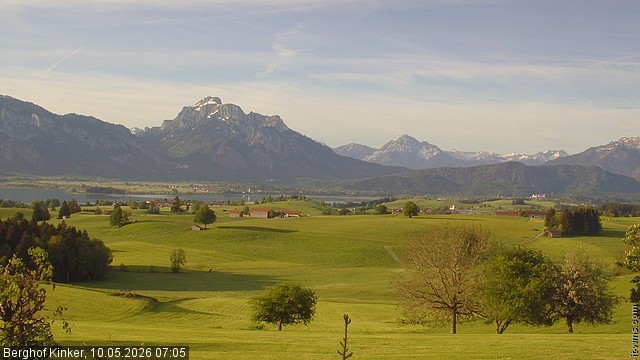 Archiv Foto Webcam Forggensee - Blick vom Berghof Kinker