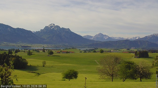 Archiv Foto Webcam Forggensee - Blick vom Berghof Kinker
