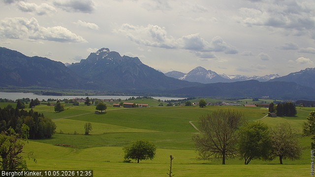 Archiv Foto Webcam Forggensee - Blick vom Berghof Kinker