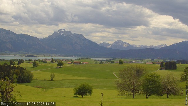 Archiv Foto Webcam Forggensee - Blick vom Berghof Kinker