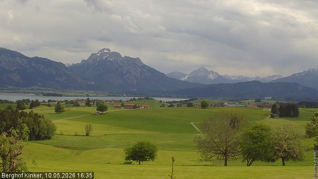 Archiv Foto Webcam Forggensee - Blick vom Berghof Kinker