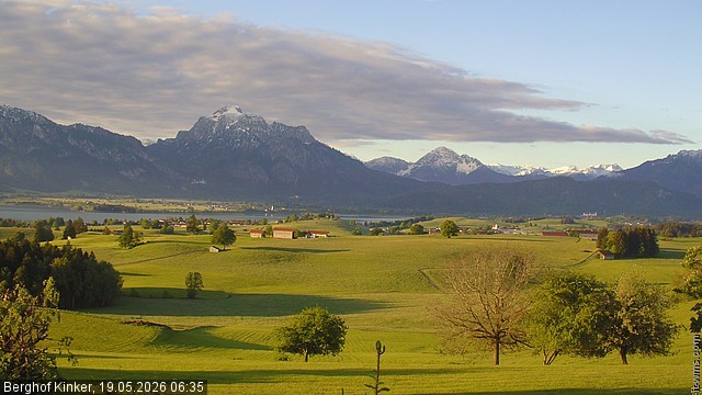 Archiv Foto Webcam Forggensee - Blick vom Berghof Kinker