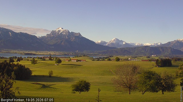 Archiv Foto Webcam Forggensee - Blick vom Berghof Kinker