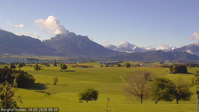Archiv Foto Webcam Forggensee - Blick vom Berghof Kinker