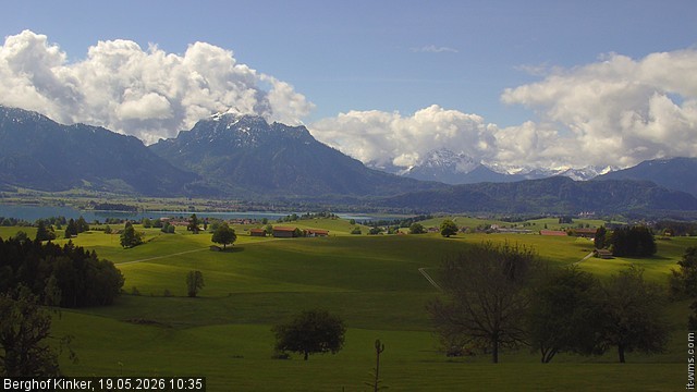 Archiv Foto Webcam Forggensee - Blick vom Berghof Kinker