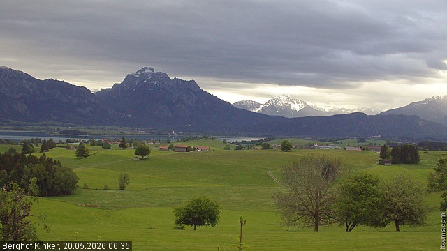 Archiv Foto Webcam Forggensee - Blick vom Berghof Kinker