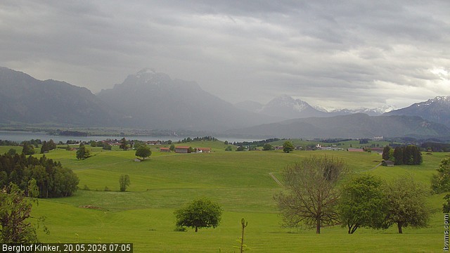 Archiv Foto Webcam Forggensee - Blick vom Berghof Kinker