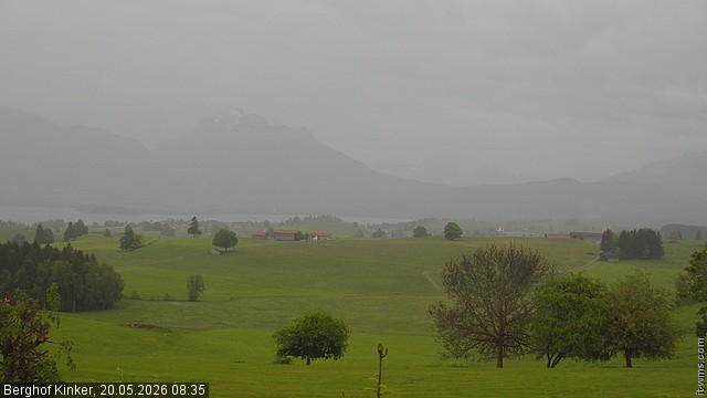 Archiv Foto Webcam Forggensee - Blick vom Berghof Kinker