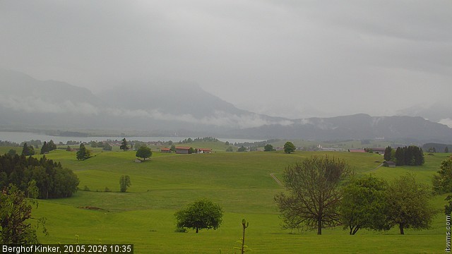 Archiv Foto Webcam Forggensee - Blick vom Berghof Kinker