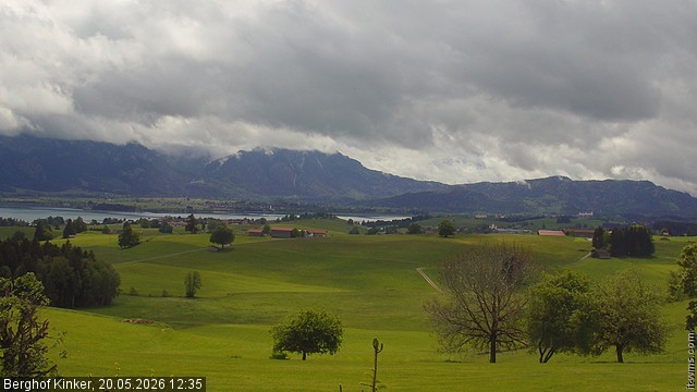 Archiv Foto Webcam Forggensee - Blick vom Berghof Kinker