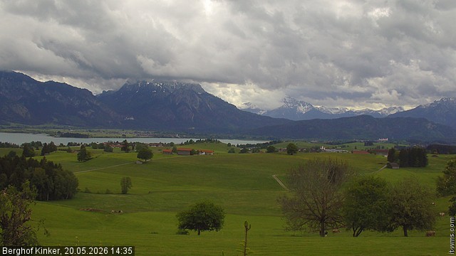 Archiv Foto Webcam Forggensee - Blick vom Berghof Kinker