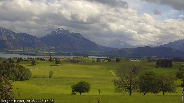 Archiv Foto Webcam Forggensee - Blick vom Berghof Kinker