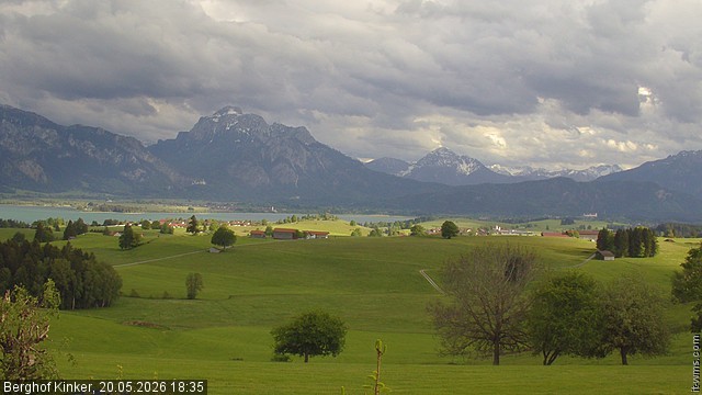 Archiv Foto Webcam Forggensee - Blick vom Berghof Kinker