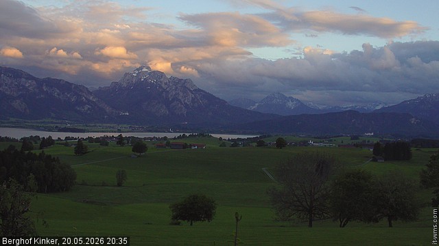Archiv Foto Webcam Forggensee - Blick vom Berghof Kinker