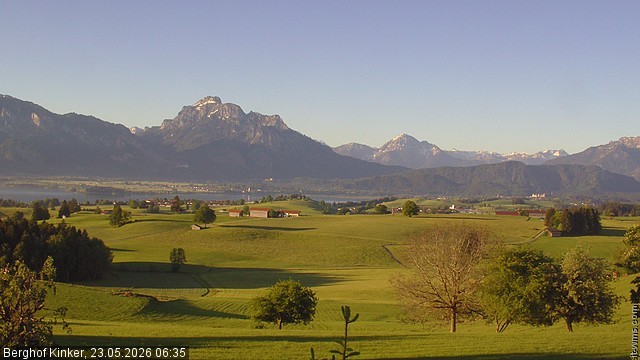 Archiv Foto Webcam Forggensee - Blick vom Berghof Kinker