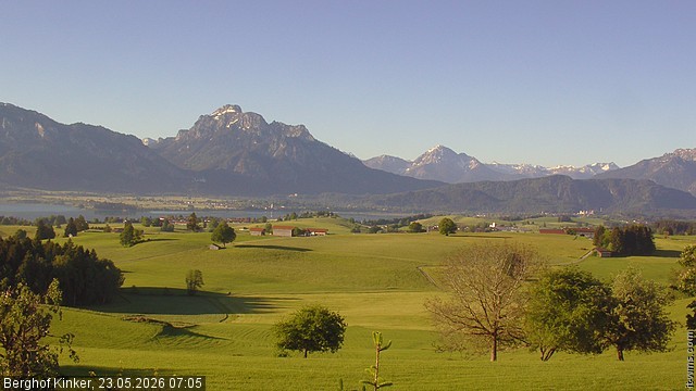 Archiv Foto Webcam Forggensee - Blick vom Berghof Kinker