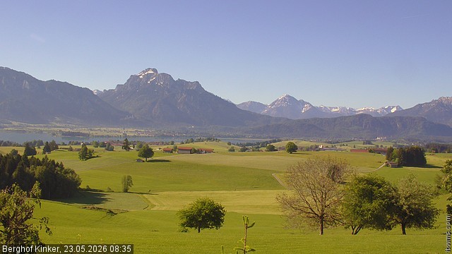 Archiv Foto Webcam Forggensee - Blick vom Berghof Kinker