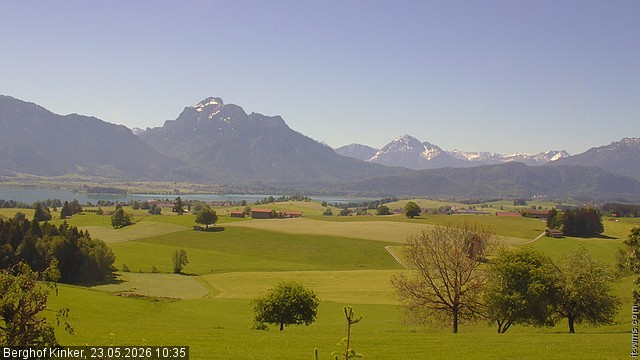 Archiv Foto Webcam Forggensee - Blick vom Berghof Kinker