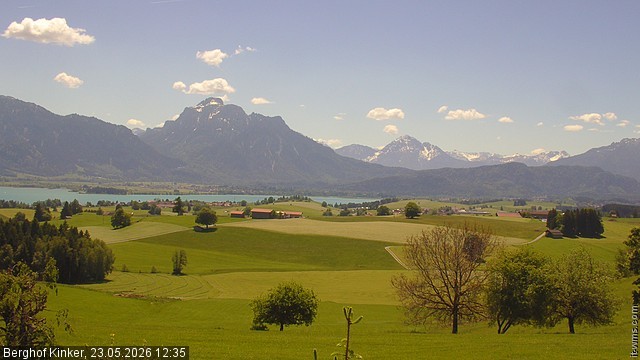 Archiv Foto Webcam Forggensee - Blick vom Berghof Kinker