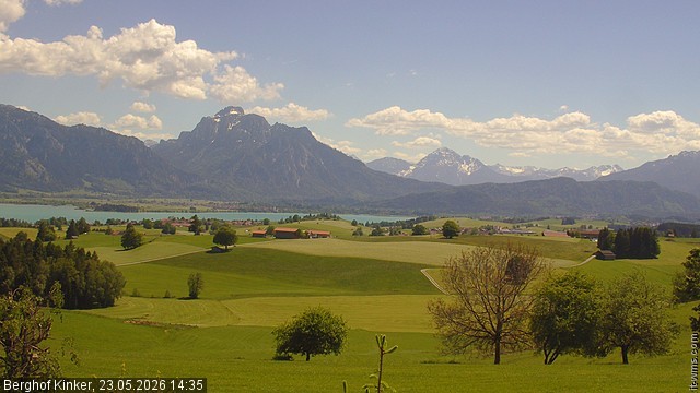Archiv Foto Webcam Forggensee - Blick vom Berghof Kinker