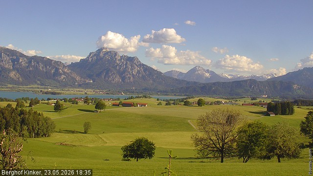 Archiv Foto Webcam Forggensee - Blick vom Berghof Kinker