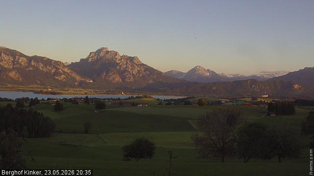 Archiv Foto Webcam Forggensee - Blick vom Berghof Kinker