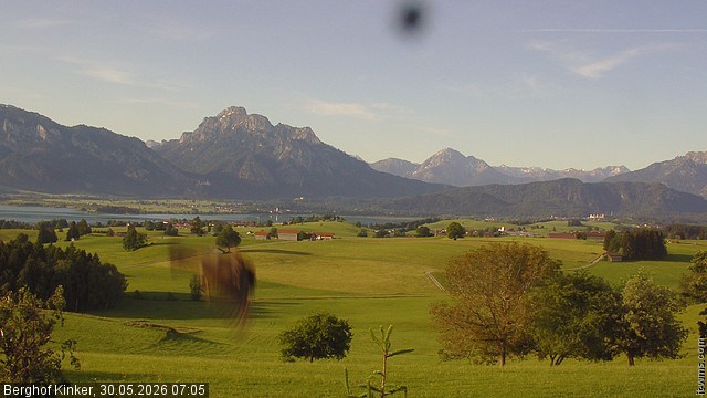 Archiv Foto Webcam Forggensee - Blick vom Berghof Kinker