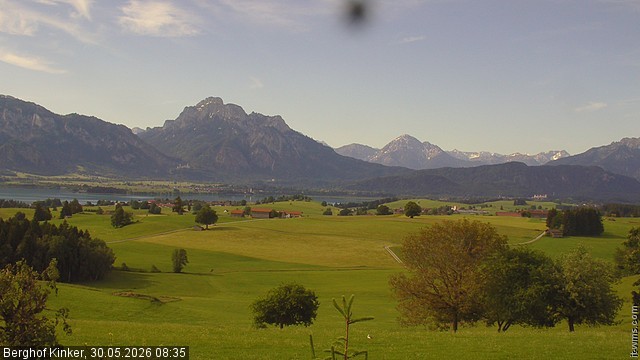 Archiv Foto Webcam Forggensee - Blick vom Berghof Kinker