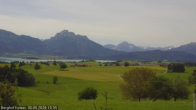 Archiv Foto Webcam Forggensee - Blick vom Berghof Kinker
