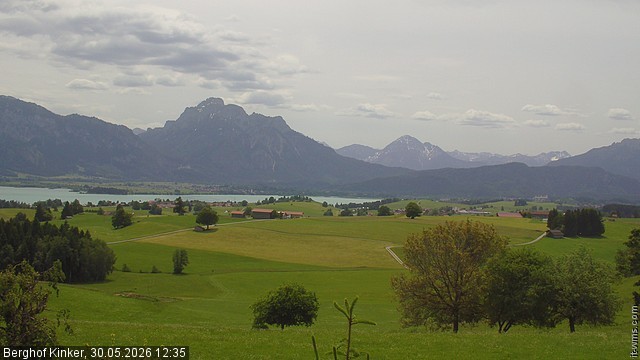 Archiv Foto Webcam Forggensee - Blick vom Berghof Kinker