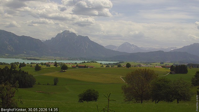 Archiv Foto Webcam Forggensee - Blick vom Berghof Kinker