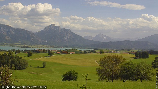 Archiv Foto Webcam Forggensee - Blick vom Berghof Kinker