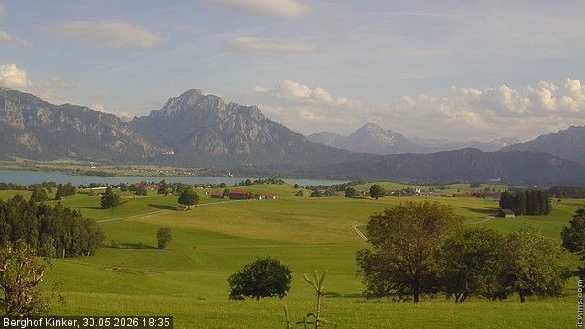 Archiv Foto Webcam Forggensee - Blick vom Berghof Kinker