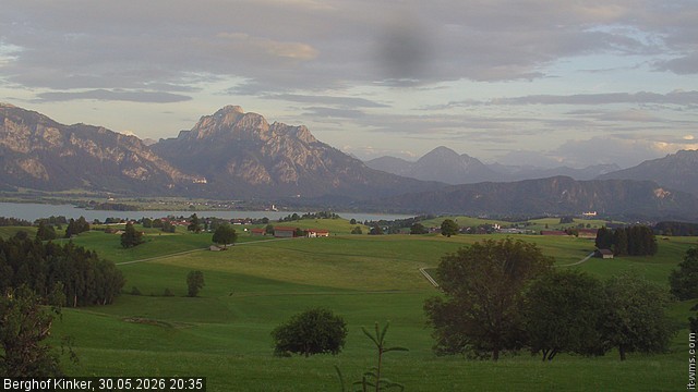 Archiv Foto Webcam Forggensee - Blick vom Berghof Kinker