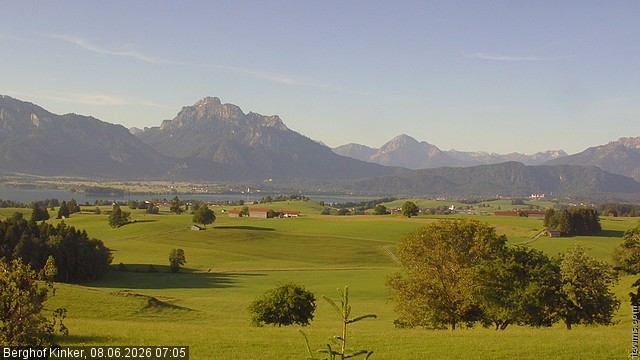 Archiv Foto Webcam Forggensee - Blick vom Berghof Kinker