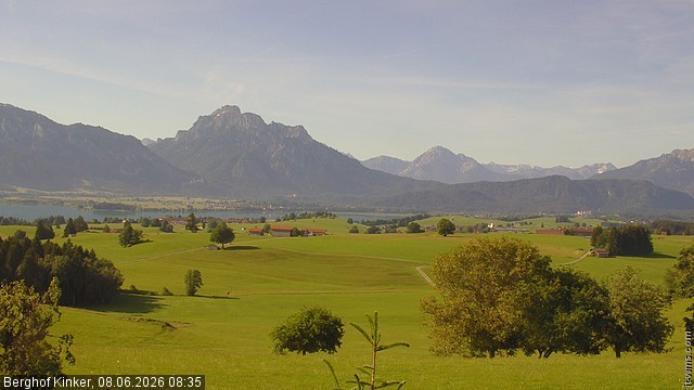 Archiv Foto Webcam Forggensee - Blick vom Berghof Kinker