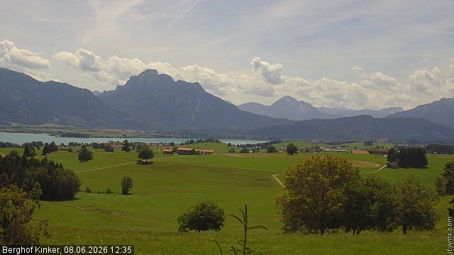 Archiv Foto Webcam Forggensee - Blick vom Berghof Kinker