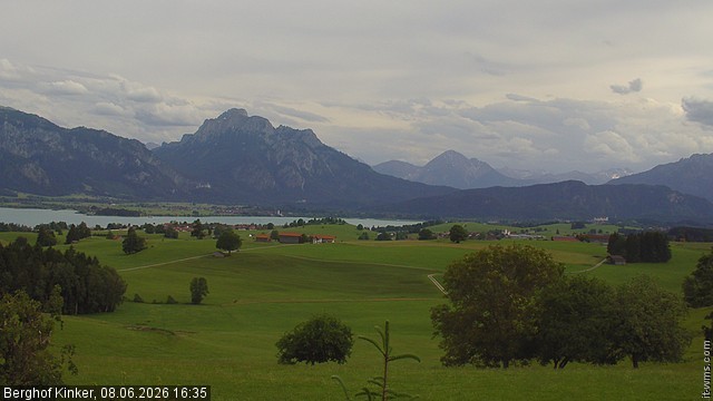 Archiv Foto Webcam Forggensee - Blick vom Berghof Kinker