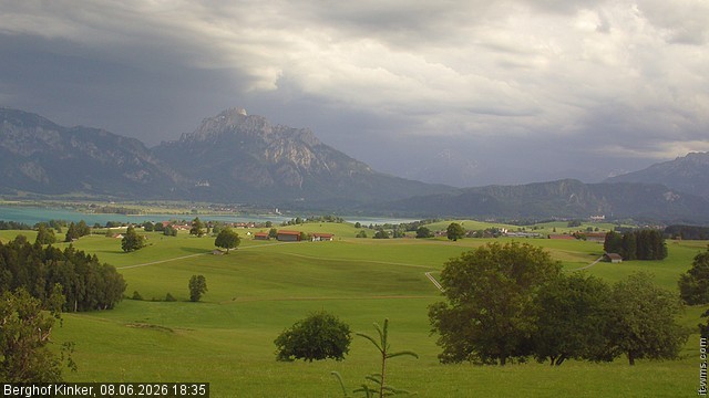 Archiv Foto Webcam Forggensee - Blick vom Berghof Kinker