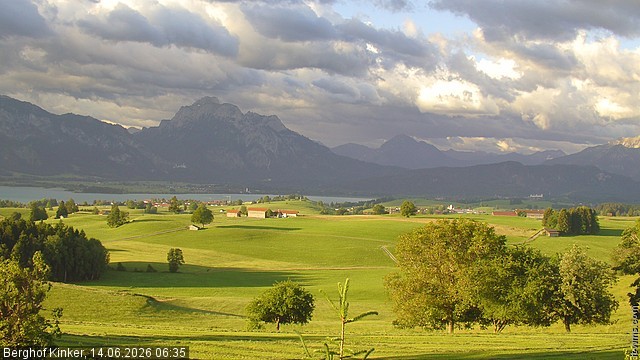 Archiv Foto Webcam Forggensee - Blick vom Berghof Kinker