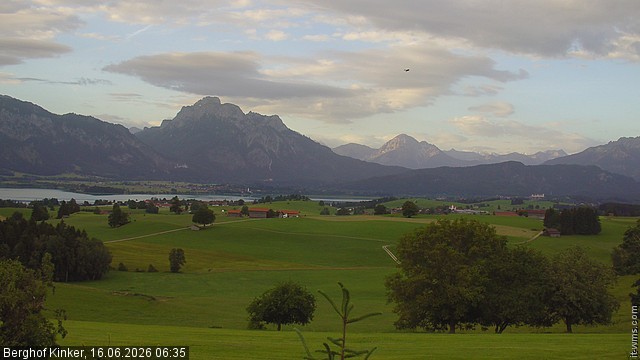 Archiv Foto Webcam Forggensee - Blick vom Berghof Kinker
