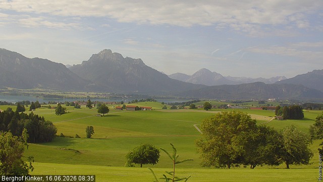 Archiv Foto Webcam Forggensee - Blick vom Berghof Kinker