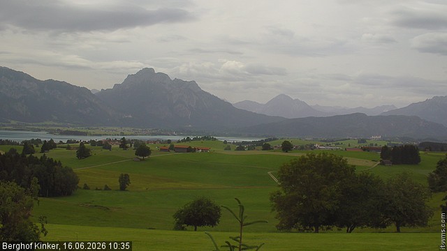 Archiv Foto Webcam Forggensee - Blick vom Berghof Kinker